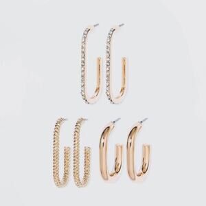 Sugarfixby BaubleBar Gold Huggie Hoop Earring Set